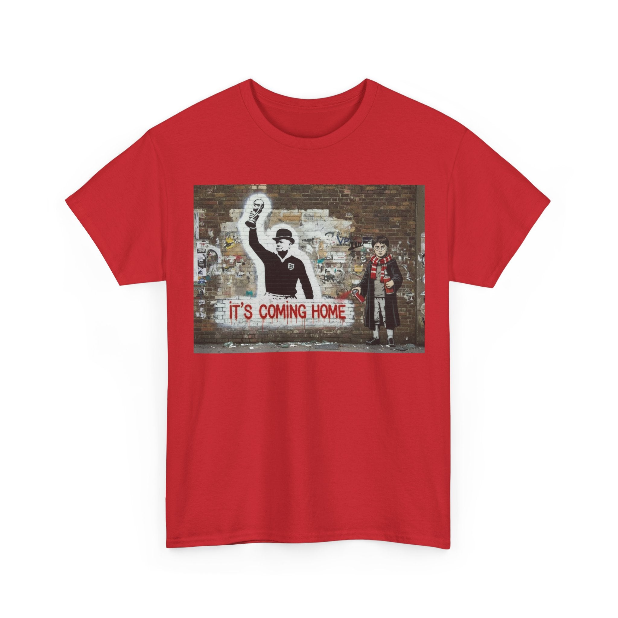'It's Coming Home' Street Art Football Fan Tee