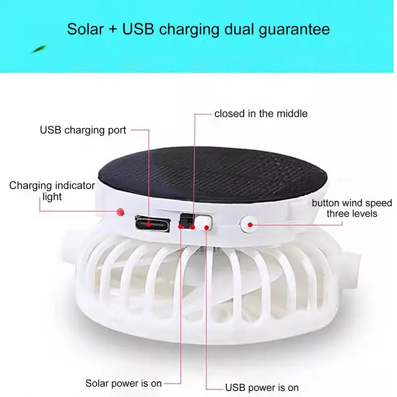 Breathable Sunhat with Solar Fan Outdoor Sun Protection Hat USB Rechargeable Fan Baseball Caps Summer Sunscreen Sunshade Hats