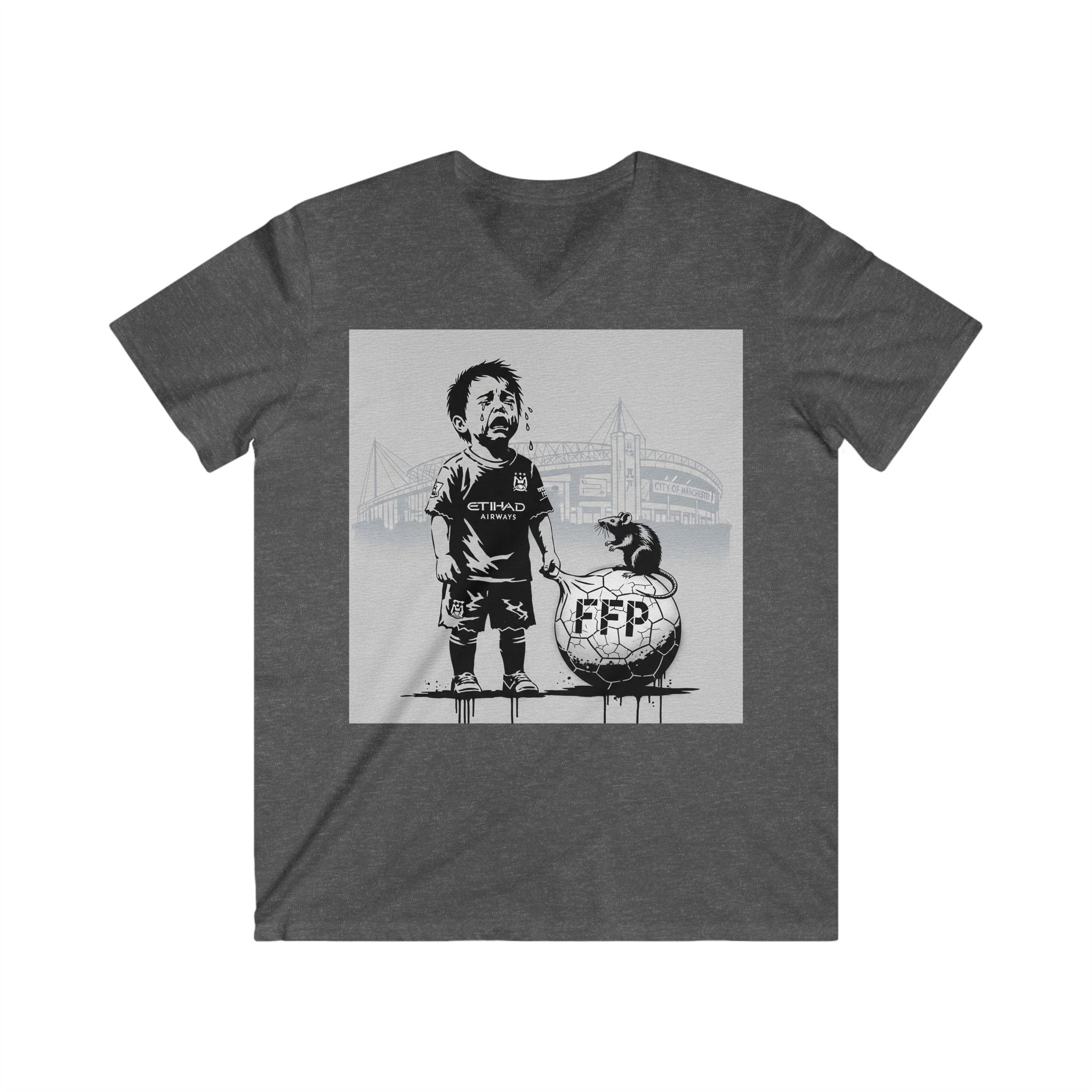 Soccer Kid Graphic Tee – 'FFP' Ball Design V‑Neck