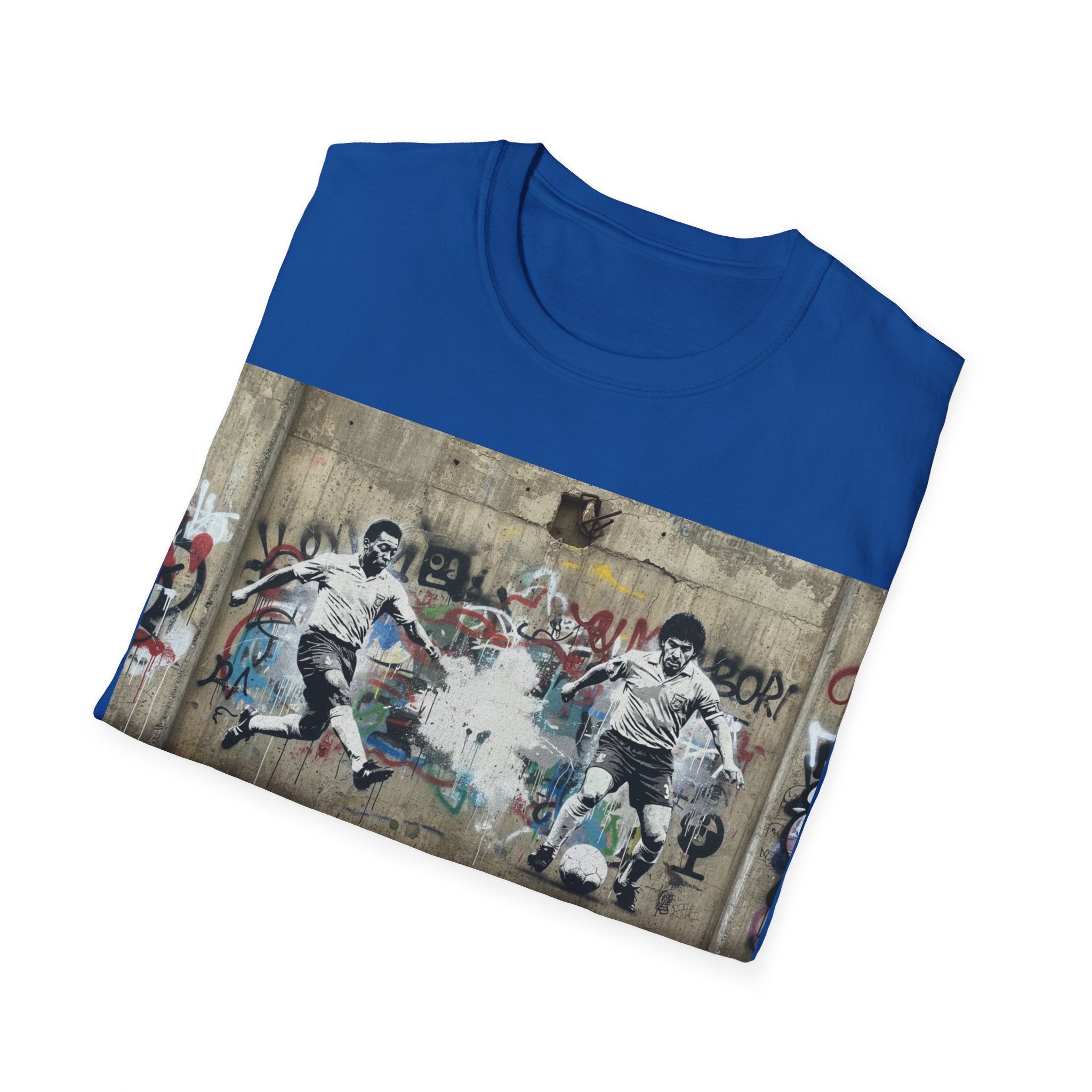Pele vs Maradona — Urban Graffiti Football Players T-Shirt