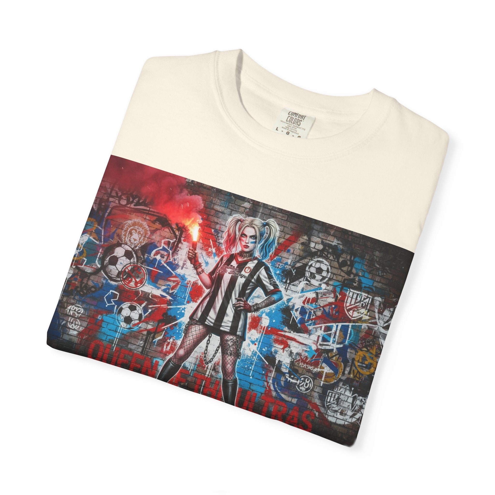 Soccer Ultras Graffiti T-Shirt — 'Queens of the Ultras' Fan Tee