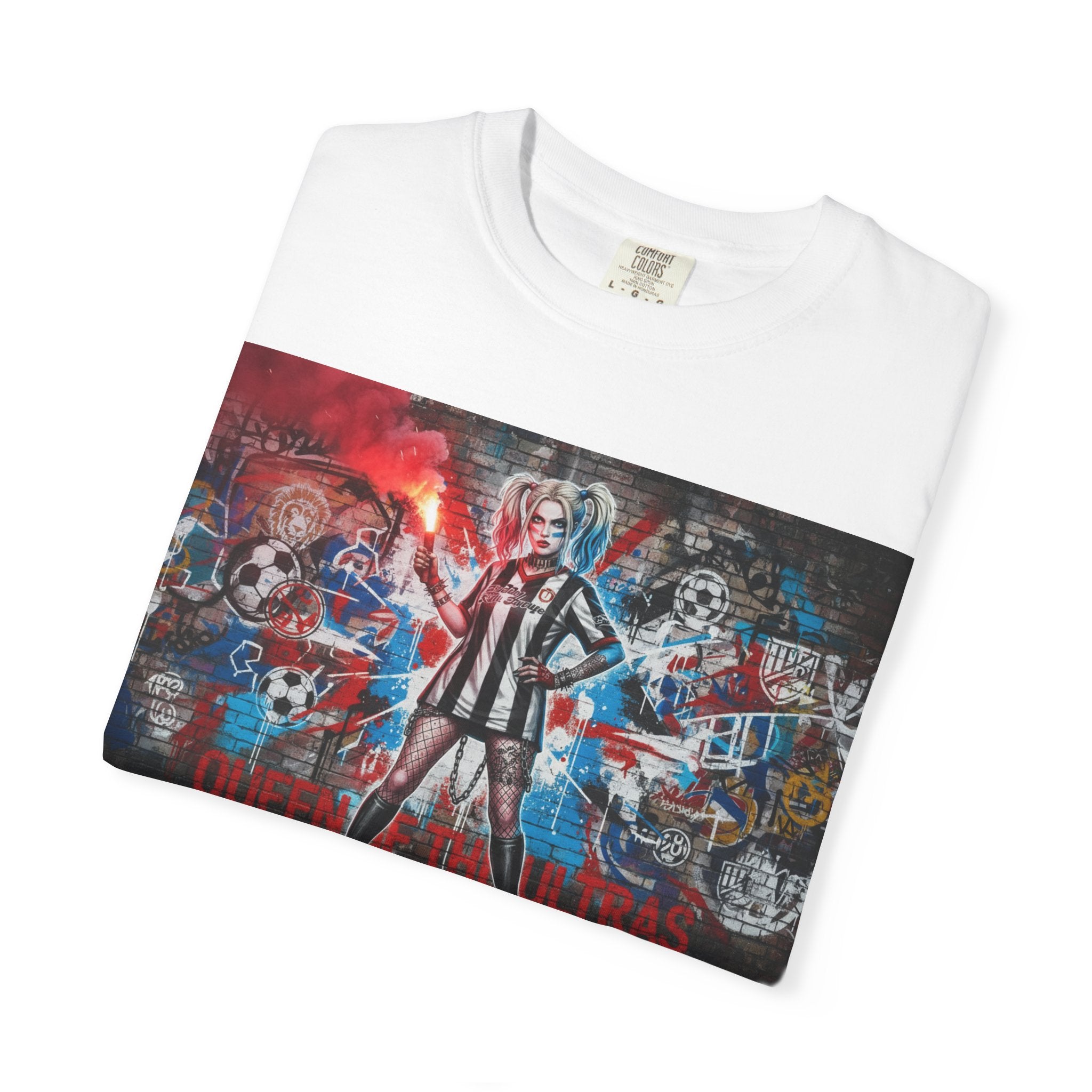 Soccer Ultras Graffiti T-Shirt — 'Queens of the Ultras' Fan Tee