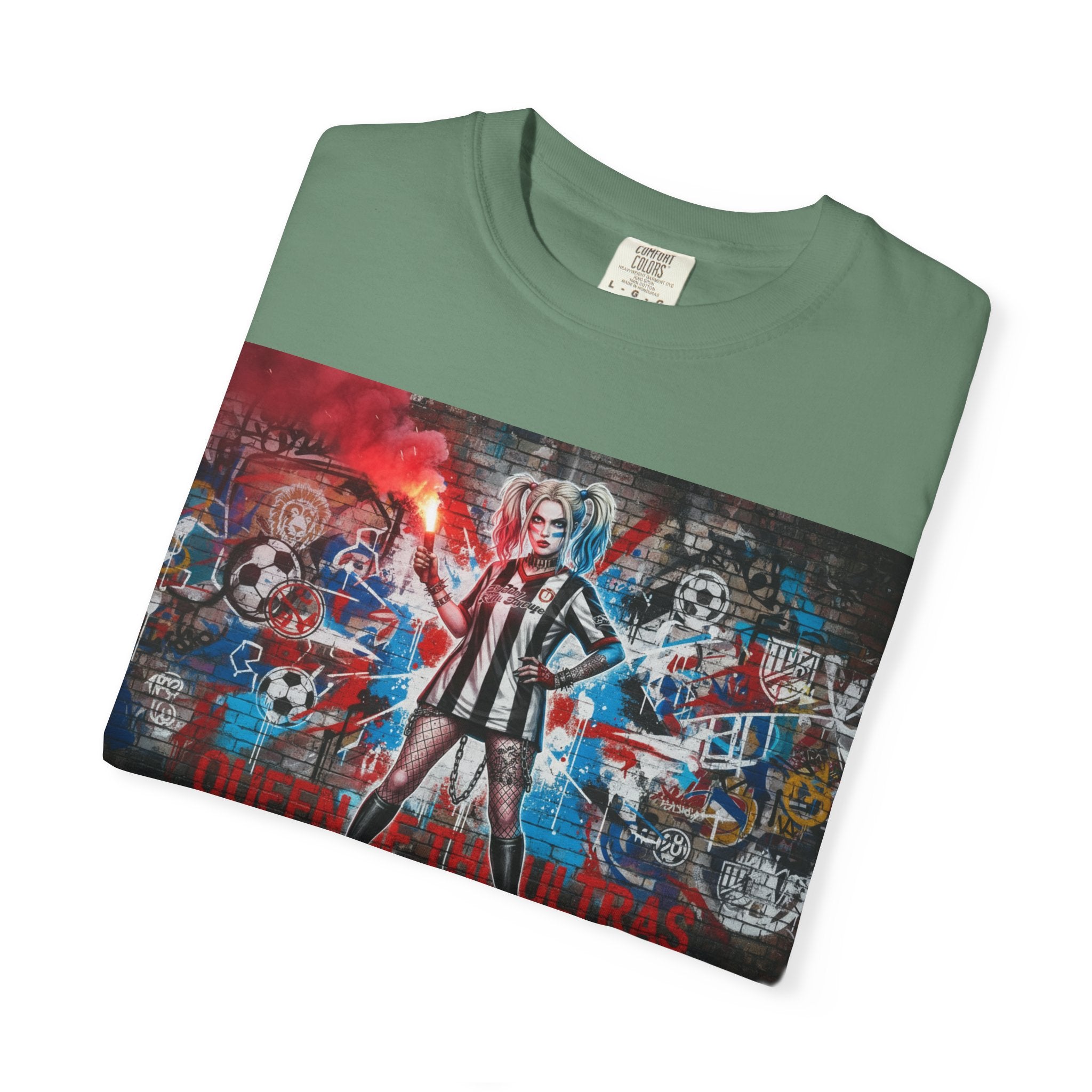 Soccer Ultras Graffiti T-Shirt — 'Queens of the Ultras' Fan Tee