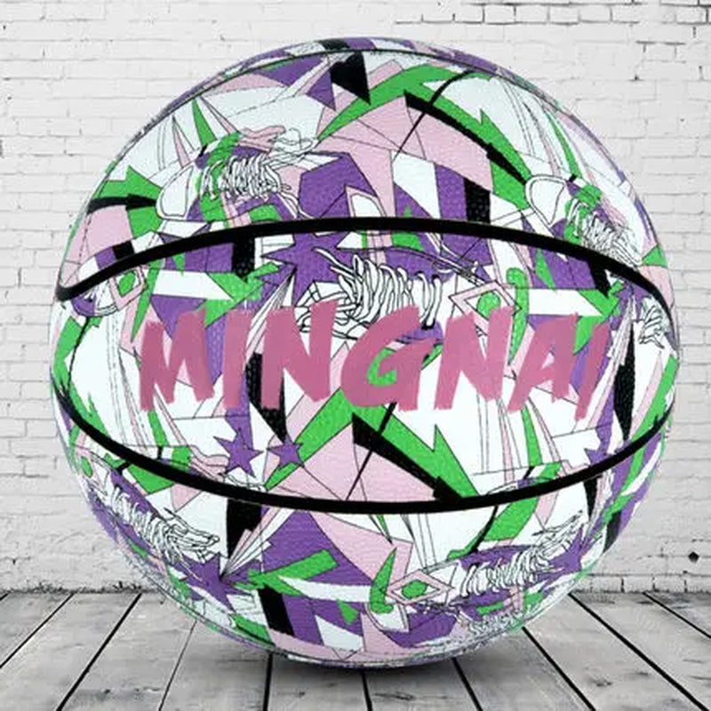 New Colorful Flower Shoes Graffiti Wear-Resistant Outdoor Basketball Limited Edition Street Trend Cool Adult No.6 7 Feel King