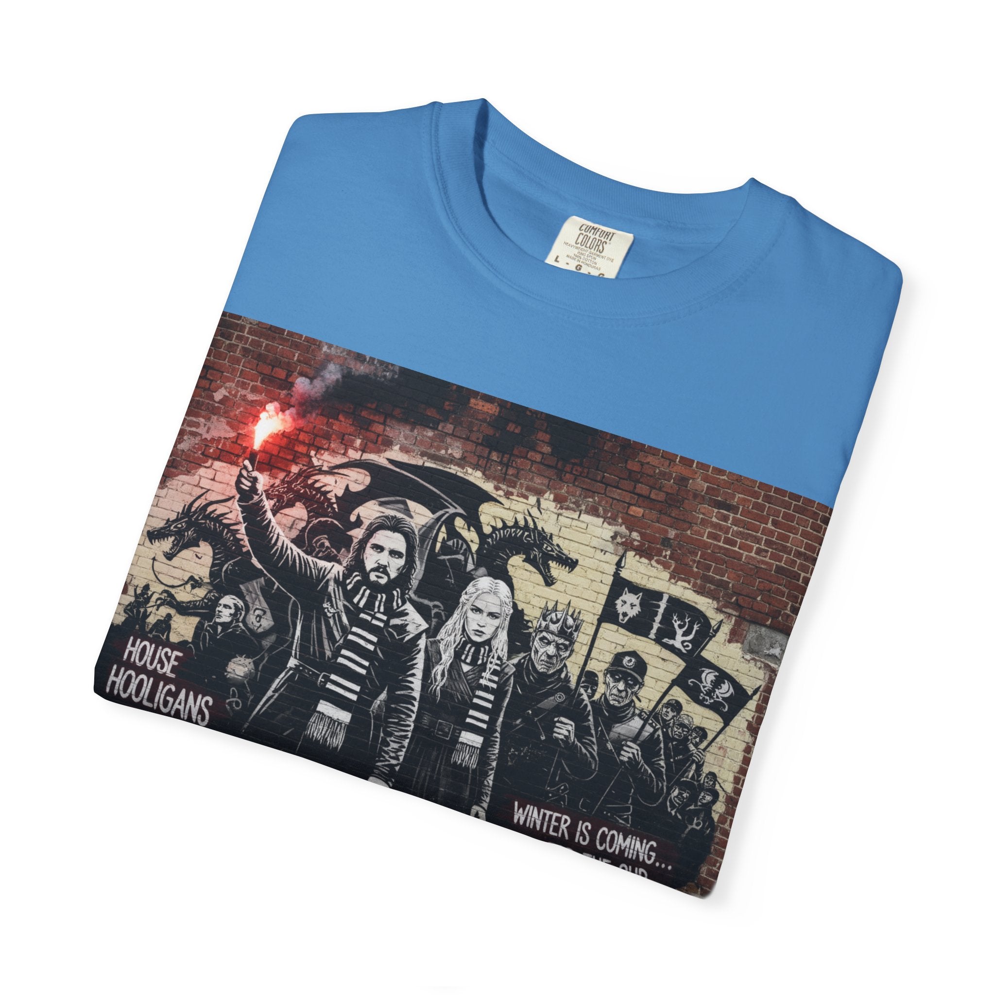 T-Shirt — Protest Graffiti Band Tee with 'Noise Is Coming For The Oi' Design