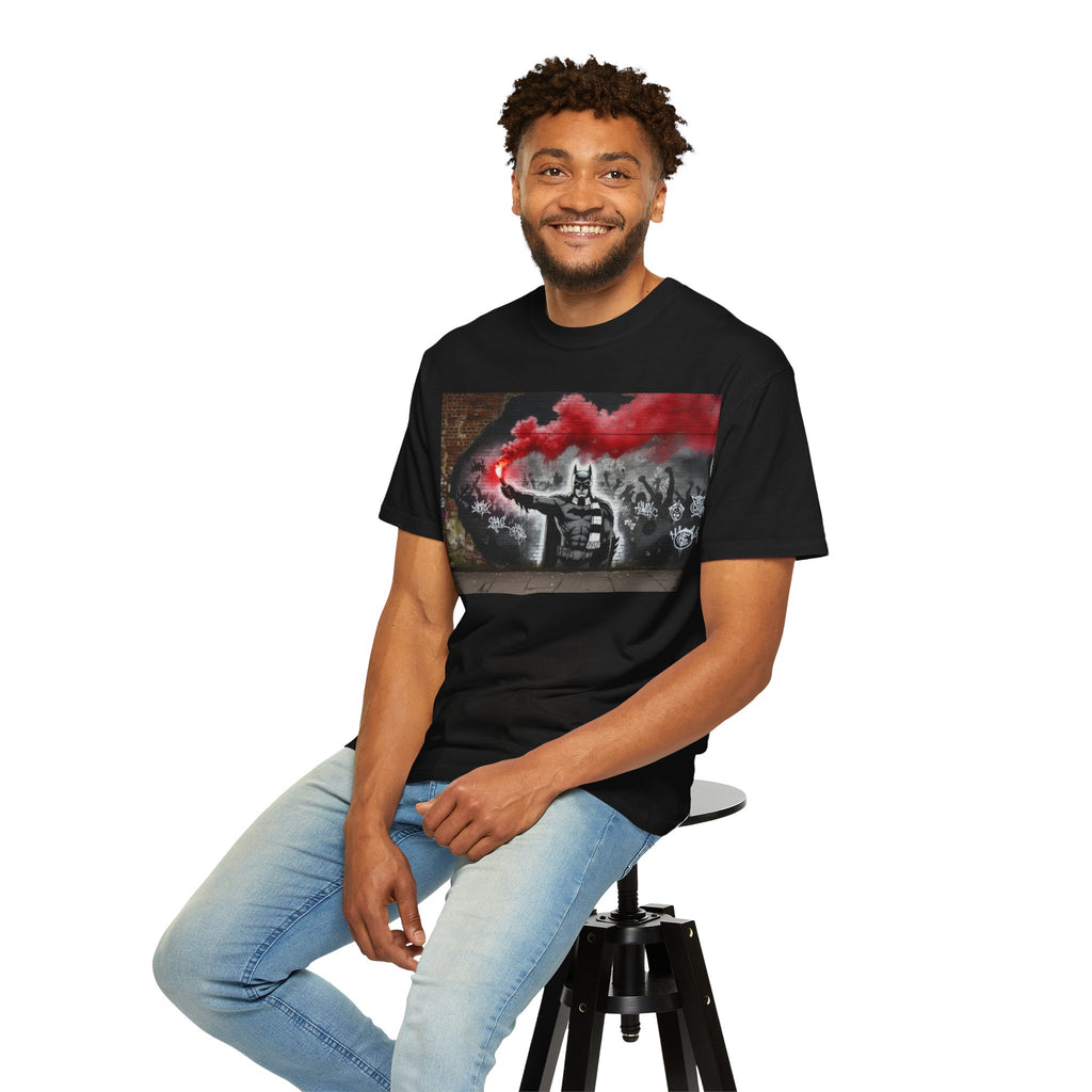 Batman Graffiti T-Shirt – Red Smoke Street Art Tee