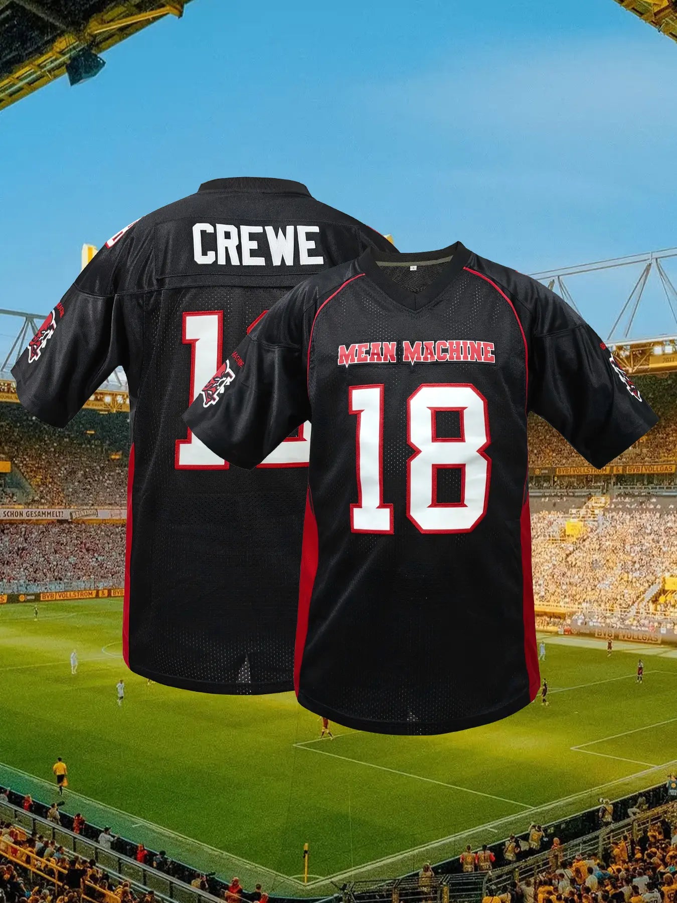 Men'S #18 Paul Crewe Mean Machine the Longest Yard Movie American Football Classic Throwback Jersey Stitched
