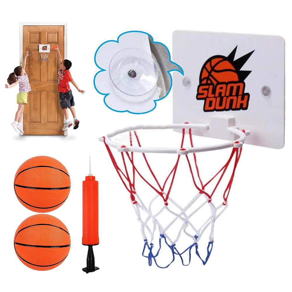 Basketball Hoop Ring Door Wall Mounted Pump Dunk Indoor for Kids Children Toy UK