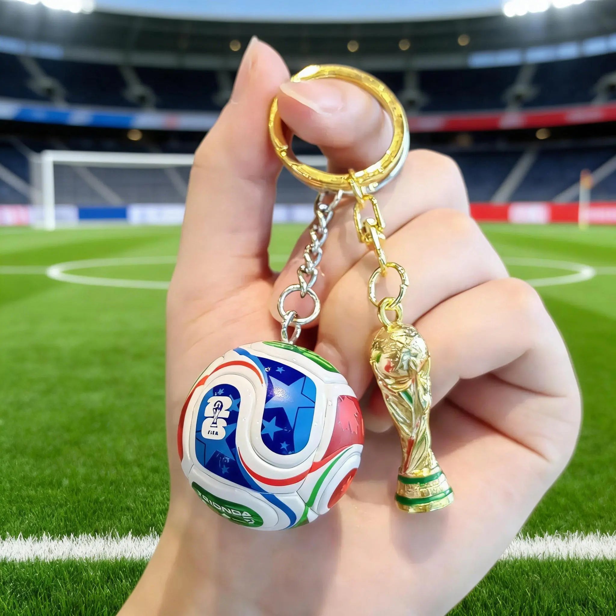 Stylish 2026 World Cup Football Pendant Keychain - the Mighty Cup! This Unique, Collectible Souvenir Is Exquisitely Designed with High - Quality, Durable Material. Eye - Catching and Attractive, It'S a Versatile Gift for Both Men and Women.
