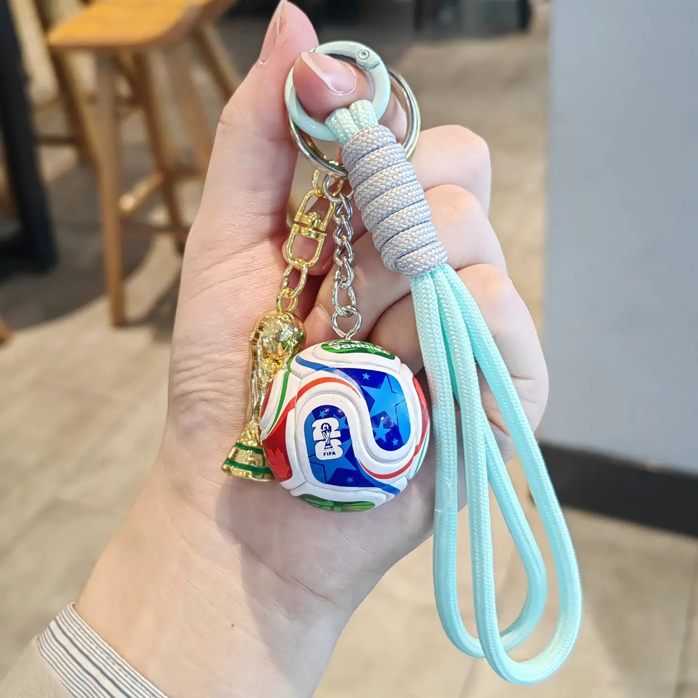 Stylish 2026 World Cup Football Pendant Keychain - the Mighty Cup! This Unique, Collectible Souvenir Is Exquisitely Designed with High - Quality, Durable Material. Eye - Catching and Attractive, It'S a Versatile Gift for Both Men and Women.