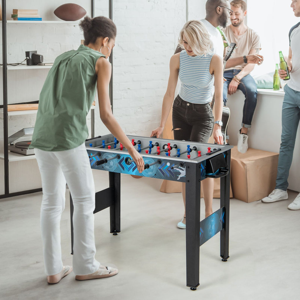 Soccer Table Game with 2 Footballs and Smooth Handle