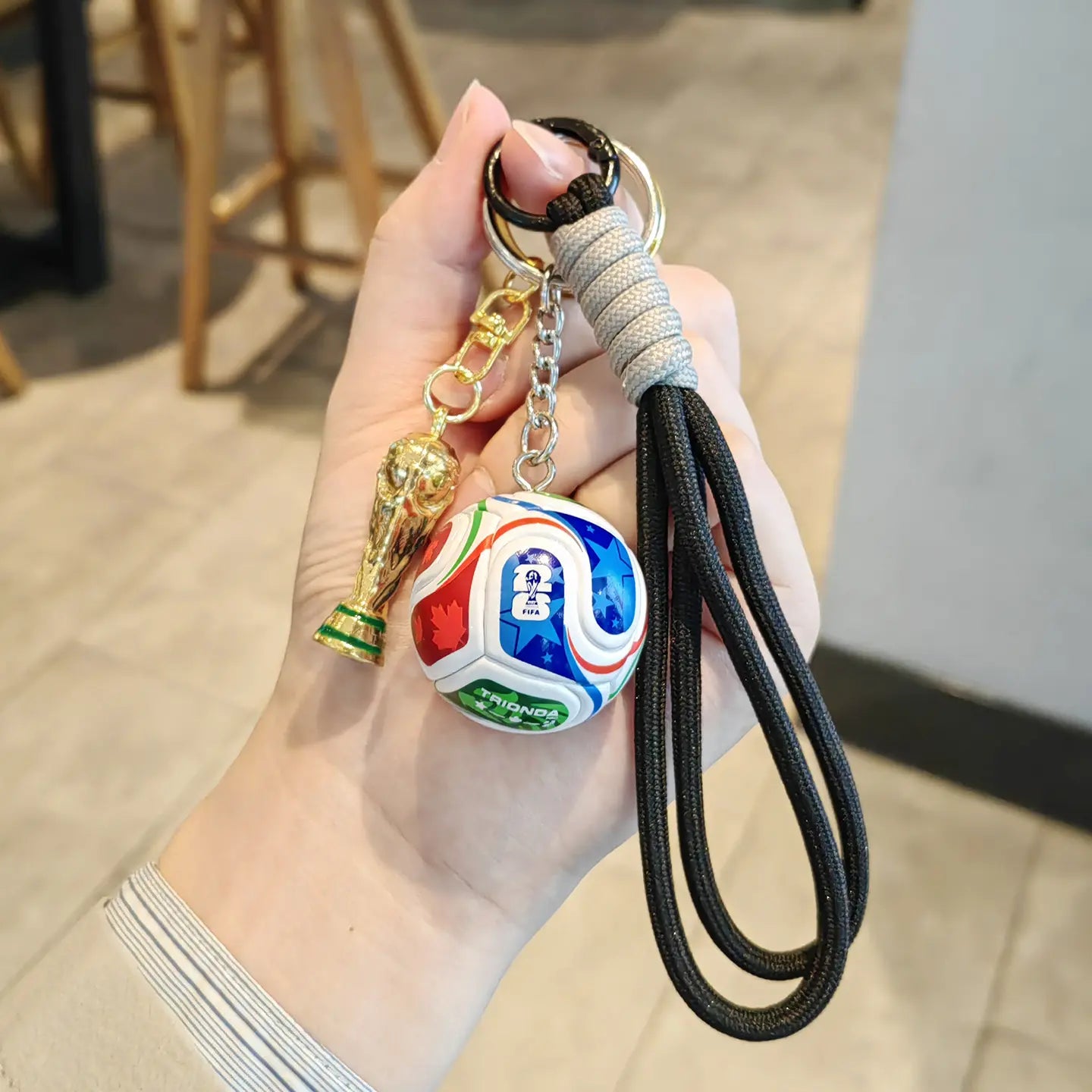 Stylish 2026 World Cup Football Pendant Keychain - the Mighty Cup! This Unique, Collectible Souvenir Is Exquisitely Designed with High - Quality, Durable Material. Eye - Catching and Attractive, It'S a Versatile Gift for Both Men and Women.