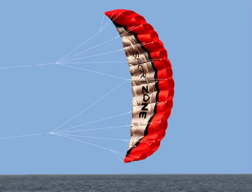 High Quality 2.5M Dual Line 4 Colors Parafoil Parachute Sports Beach Kite Easy to Fly Factory Outlet
