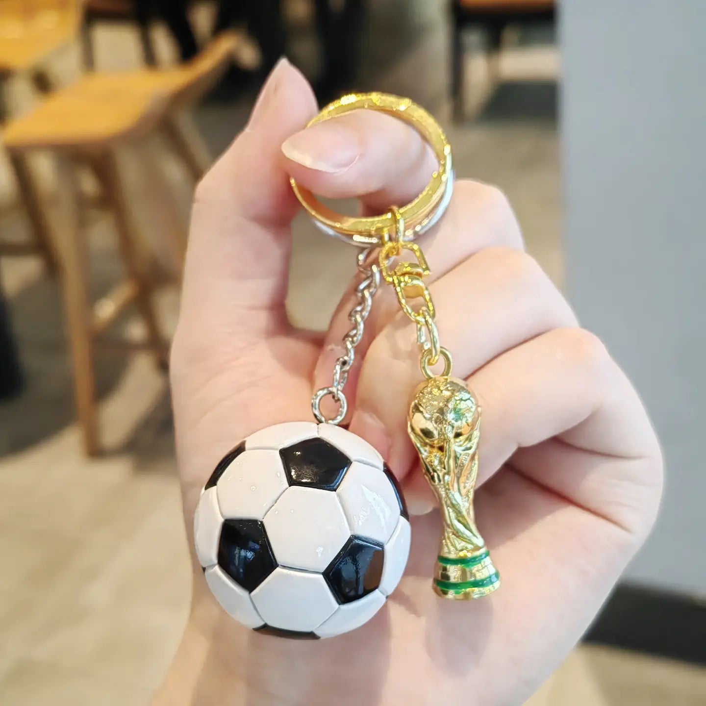 Stylish 2026 World Cup Football Pendant Keychain - the Mighty Cup! This Unique, Collectible Souvenir Is Exquisitely Designed with High - Quality, Durable Material. Eye - Catching and Attractive, It'S a Versatile Gift for Both Men and Women.