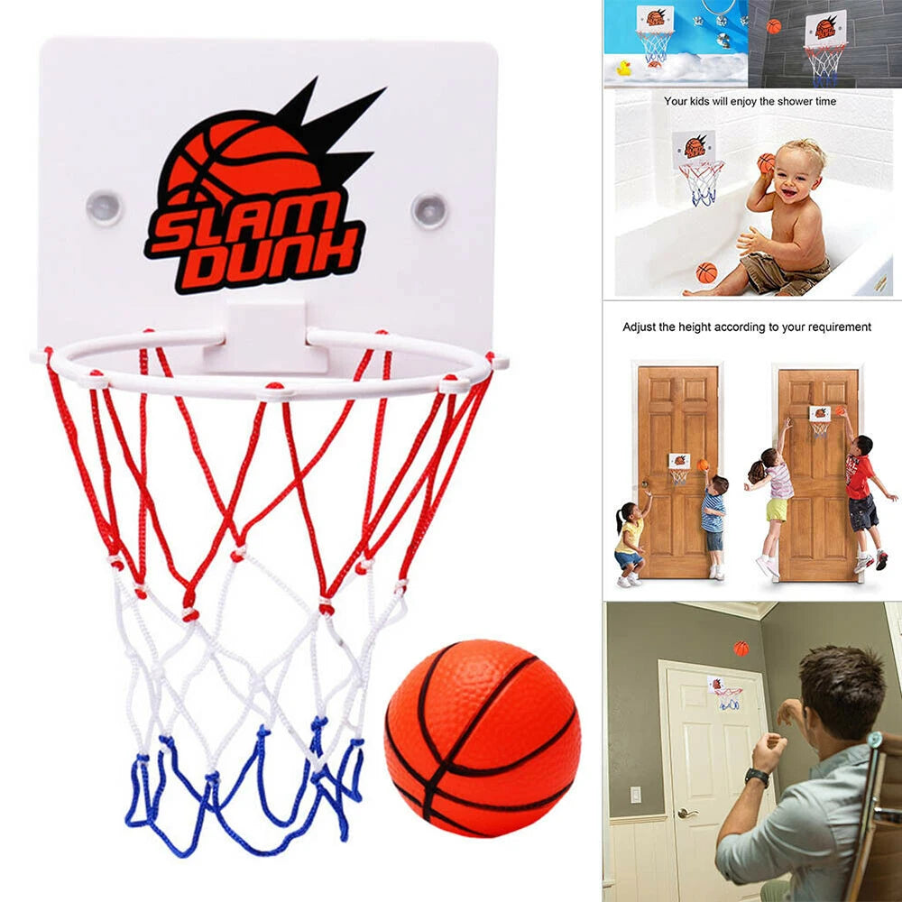 Basketball Hoop Ring Door Wall Mounted Pump Dunk Indoor for Kids Children Toy UK