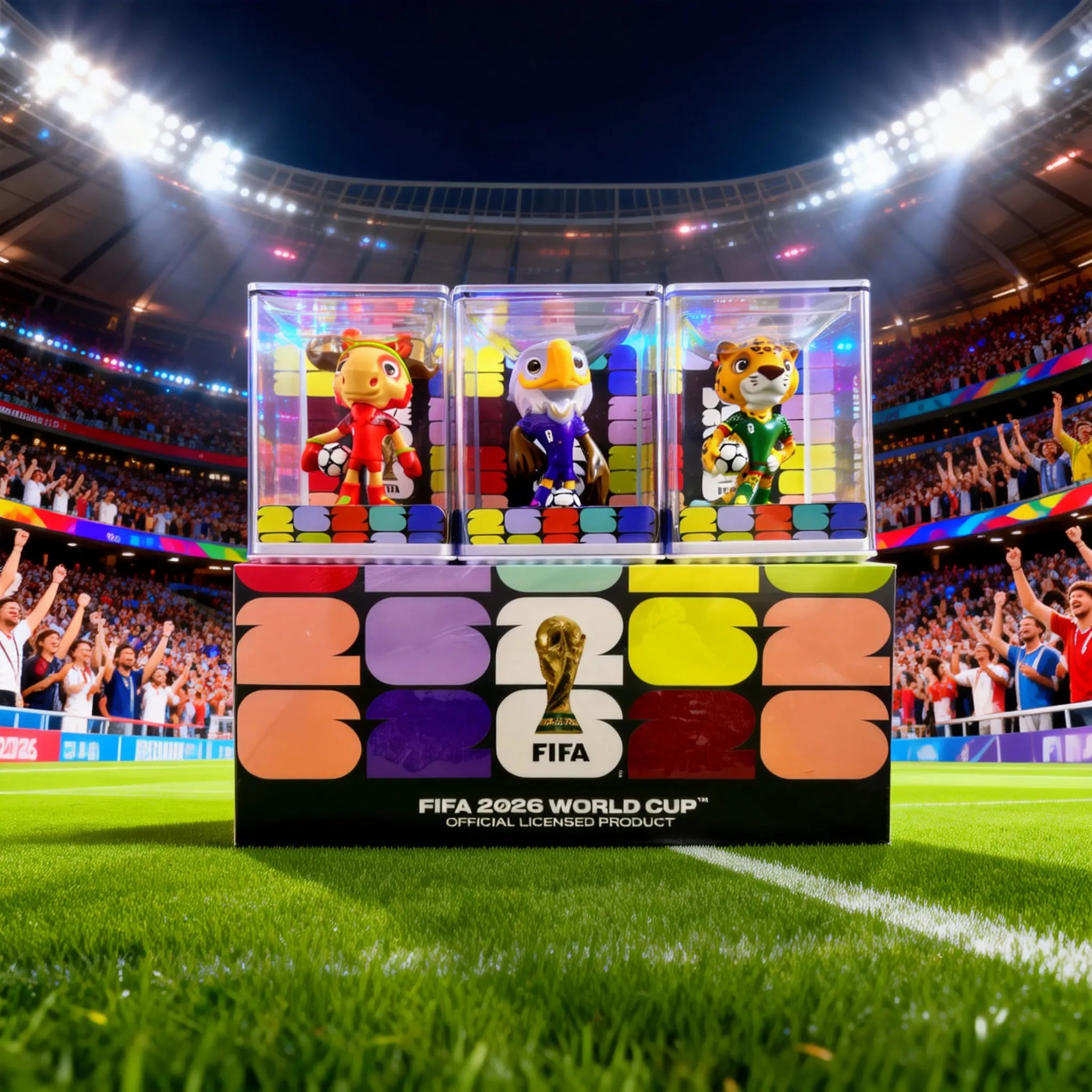 FIFA 2026 USA Canada Mexico World Cup Mascot Collectible Figure Set, Designed for Soccer Fans