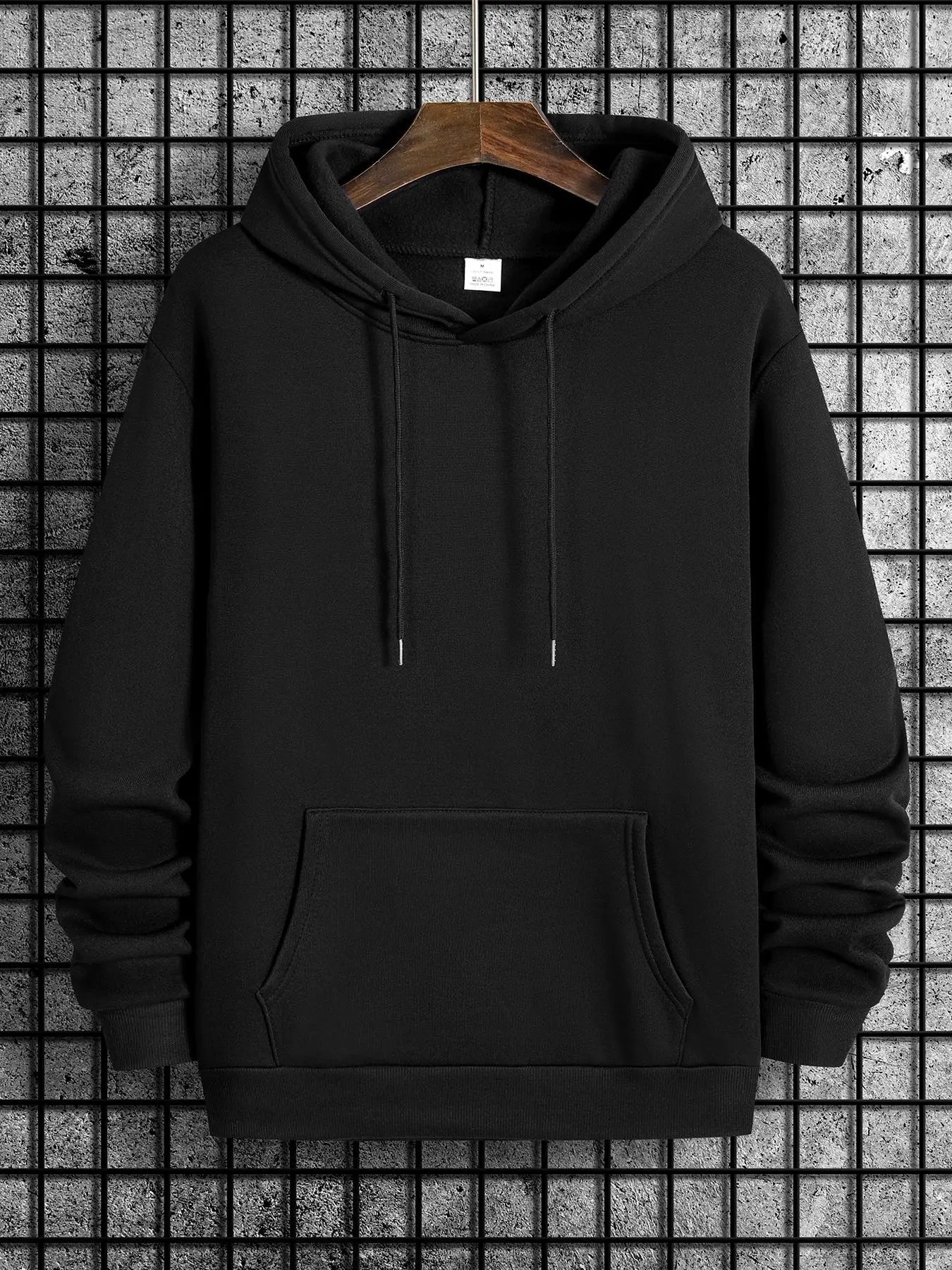 Officer I Saw the Restriction Sign but I Didn'T See You Alphabet Print Men'S Hooded Sweatshirt, the New Spring, Autumn and Winter Solid Color Print Hoodie Top Loose Fit