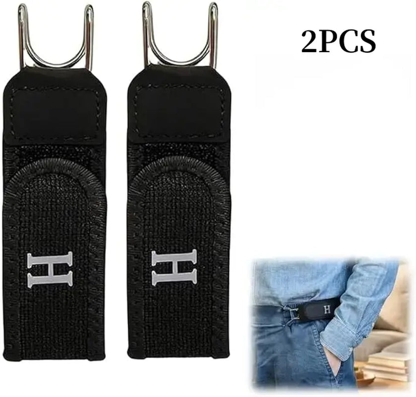 Tactical Metal Hook Elastic Belt (Unisex) - Patented No - Buckle Invisible Design | Soft Adjustable Side Belt Fashion Gift