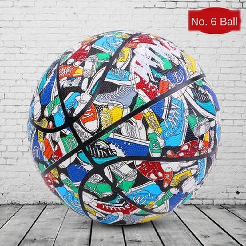 New Colorful Flower Shoes Graffiti Wear-Resistant Outdoor Basketball Limited Edition Street Trend Cool Adult No.6 7 Feel King