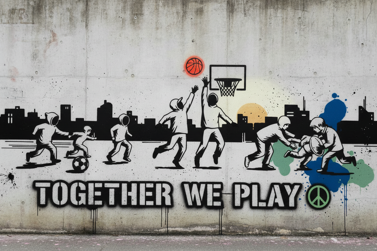 Playtime Ball Games Banksy Style